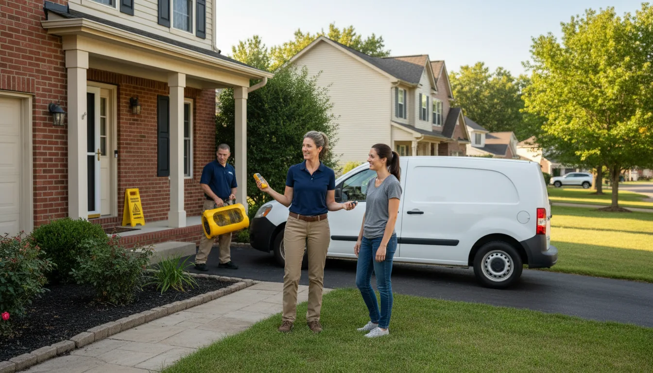 Residential water damage restoration in Aspers, PA